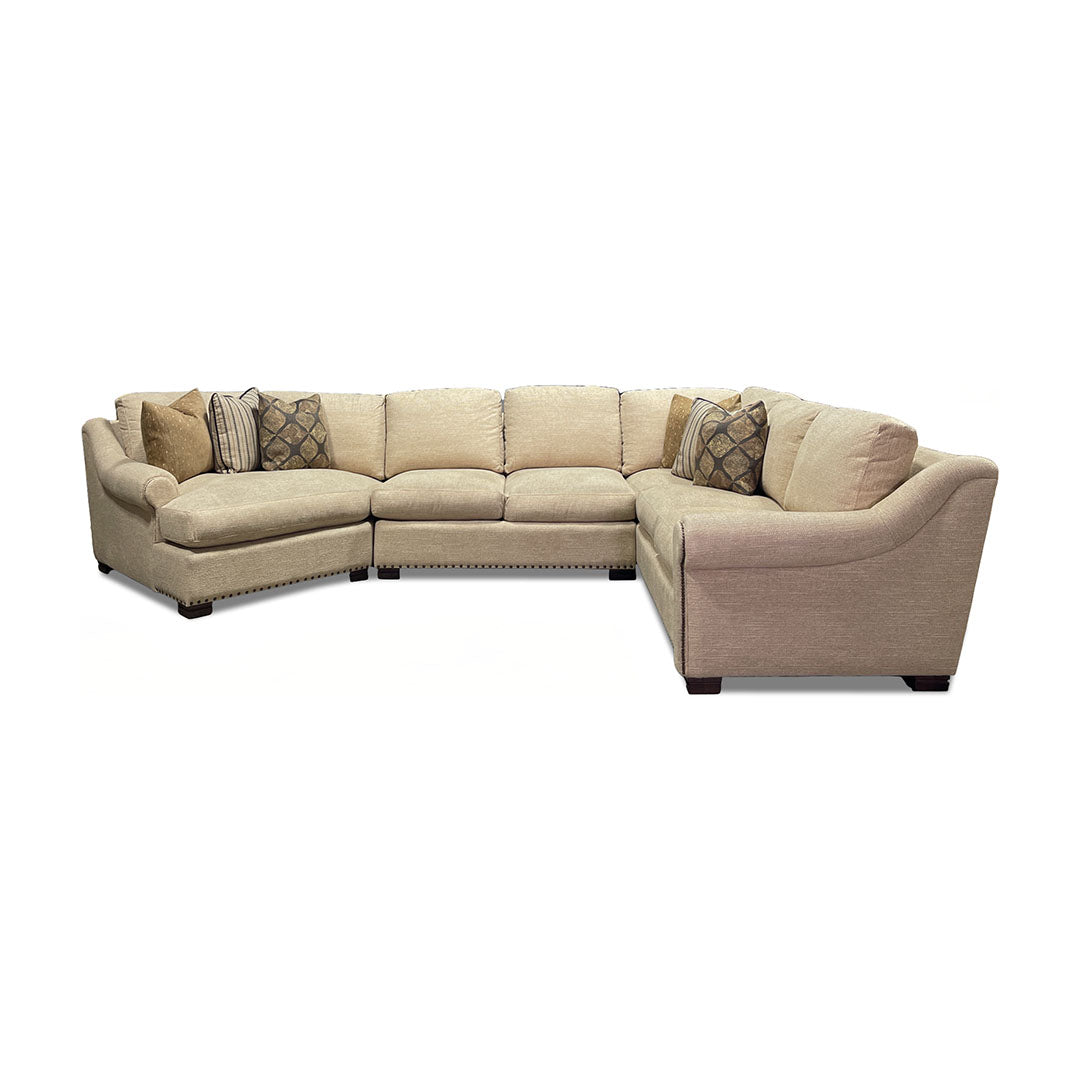 Beige Chenille Maxine Sectional (3 piece sectional) from Smith Brothers - Alternate angle