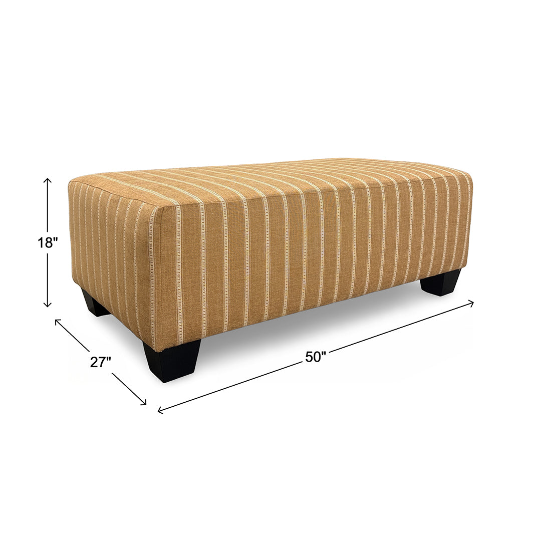 Meadowlark Oversized Ottoman from Michael Nicholas Designs in Brown Chenille, Made in USA - Additional view 8