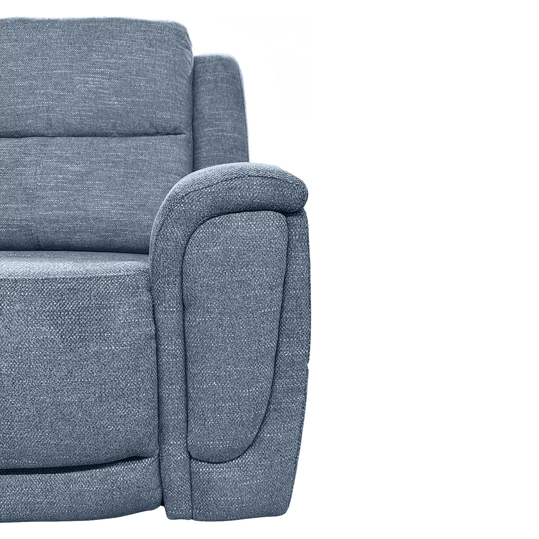 Merritt Power Recliner from Kuka Home in Blue Fabric - Blue finish