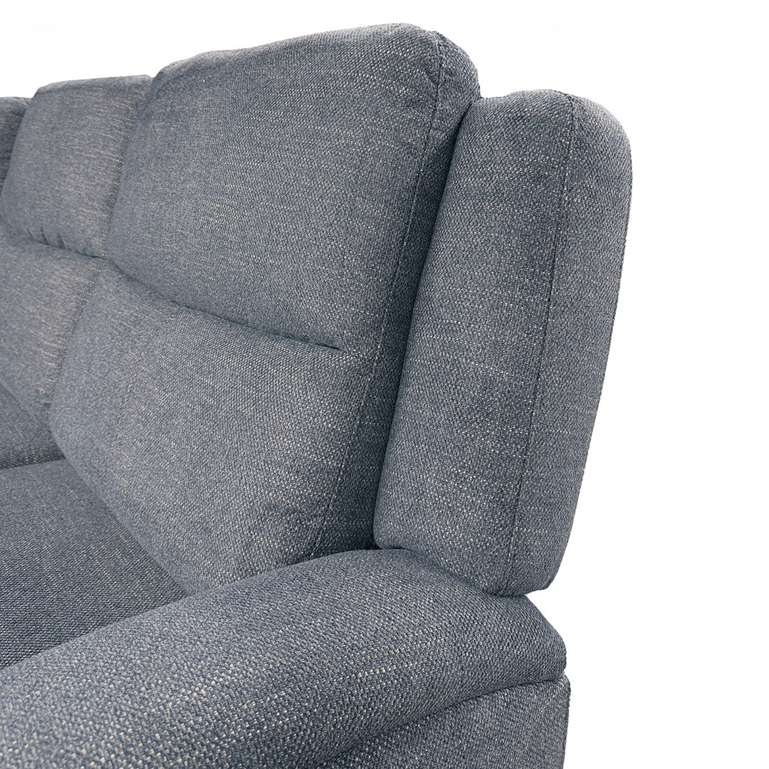 Merritt Power Reclining Sectional (6-Piece) from Kuka Home in Blue Fabric - Blue finish