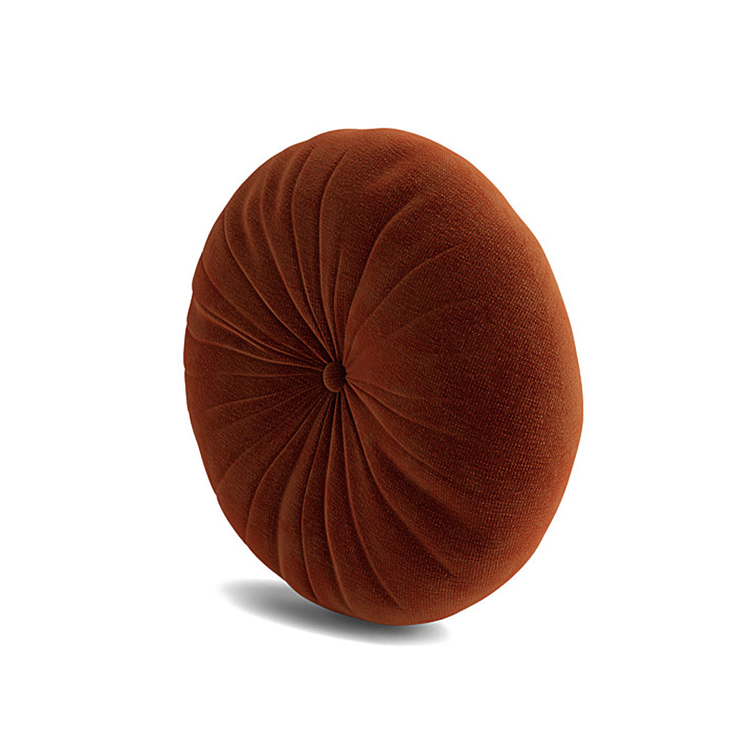 Minka Red Round Accent Pillow