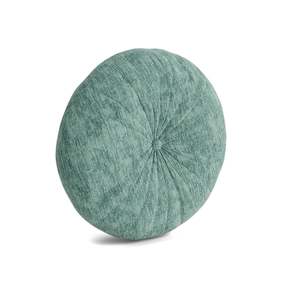 Joybird greenish blue round accent throw pillow