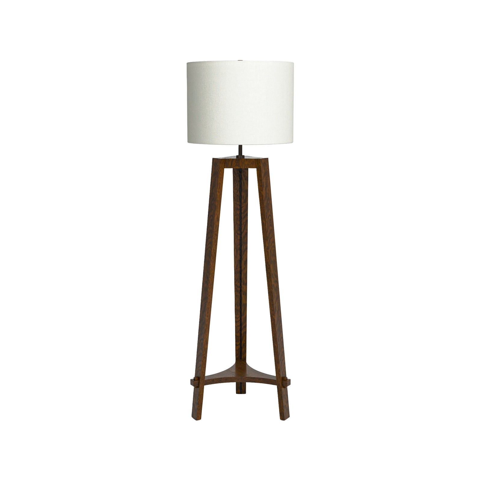 Mission Floor Lamp from L and J.G. Stickley Inc in Brown Solid Wood, Made in USA - Detail view
