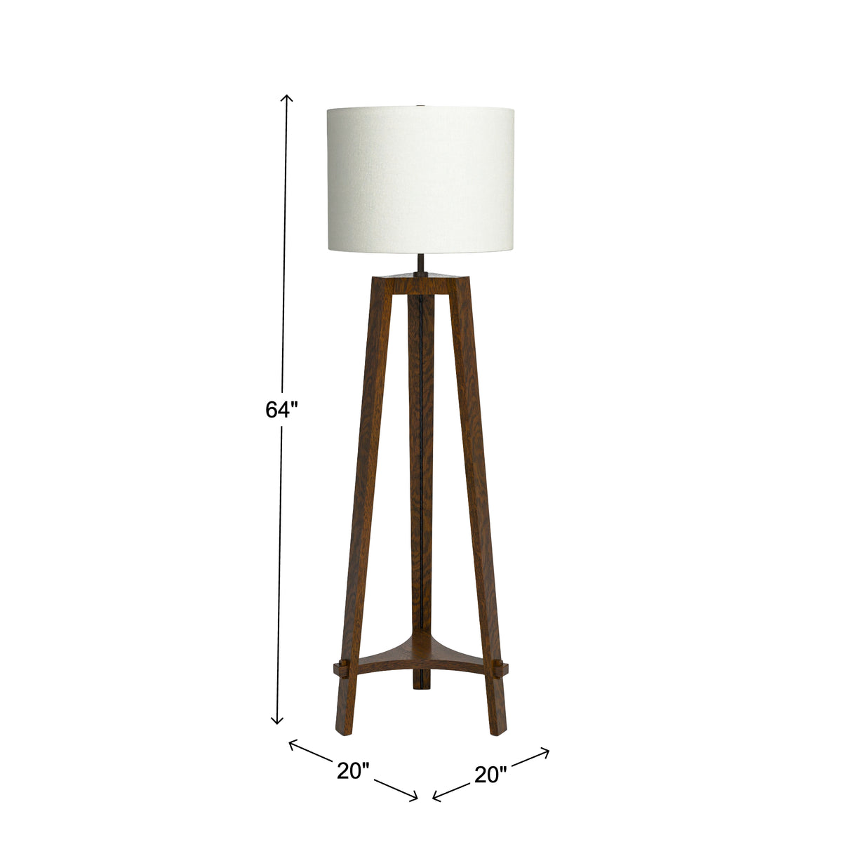 Mission Floor Lamp from L and J.G. Stickley Inc in Brown Solid Wood, Made in USA - Additional view 8