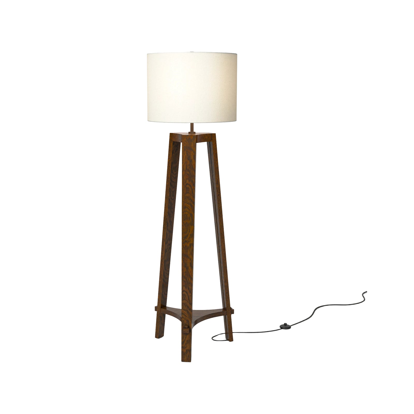 Mission Floor Lamp from L and J.G. Stickley Inc in Brown Solid Wood, Made in USA - Additional view 4