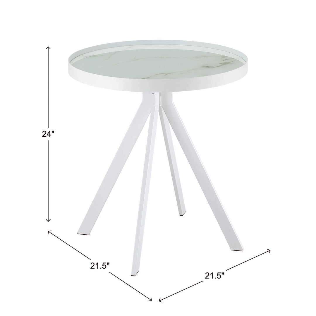 Monaco End Table - White