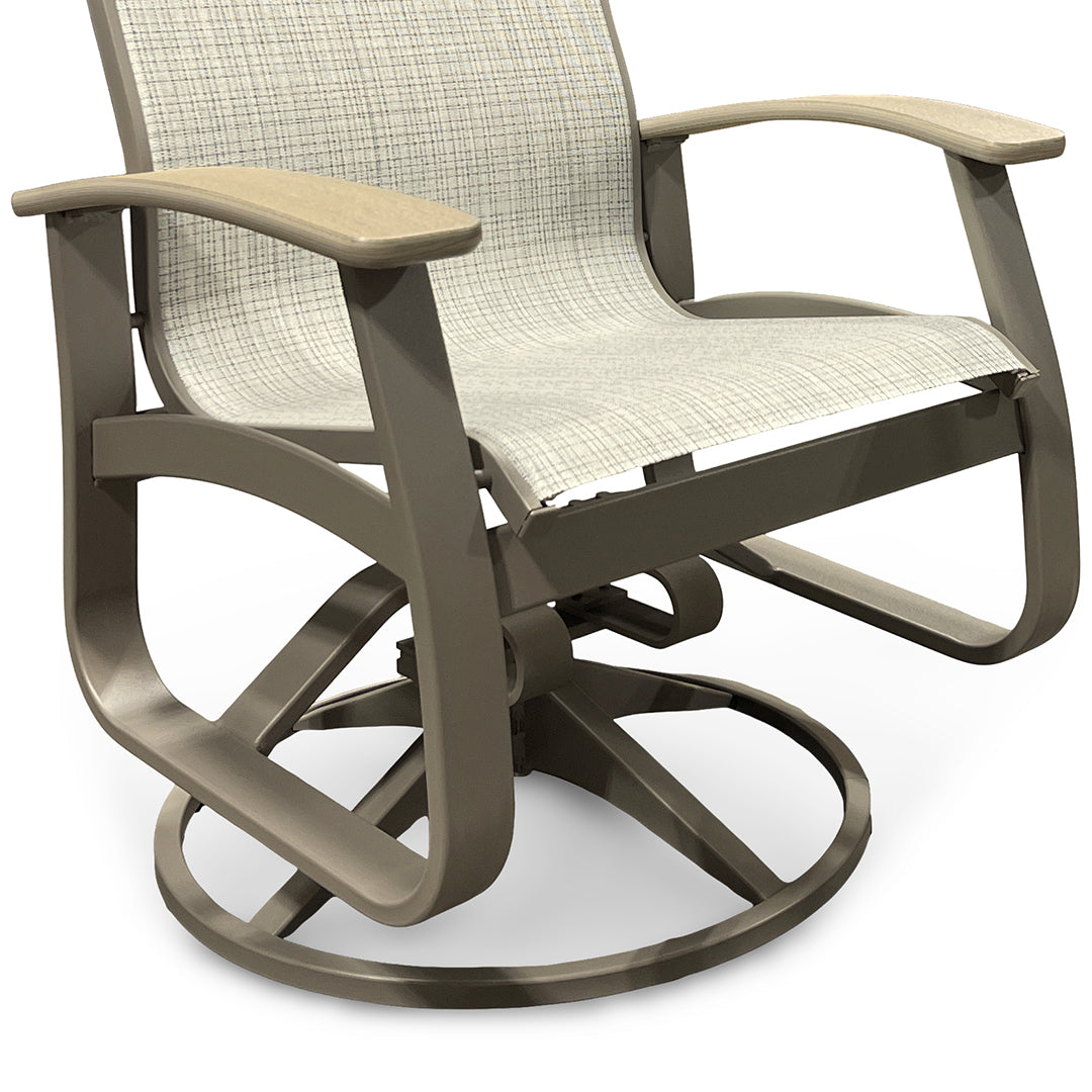 Montego Outdoor Sling Swivel Chair