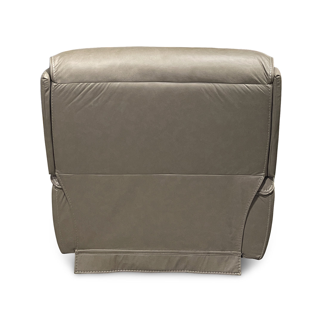 Naples Leather Zero-G Power Recliner from Cheers in Beige - Reclined position