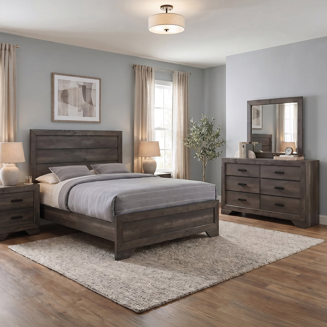 Conjunto de dormitorio Nathan Panel 