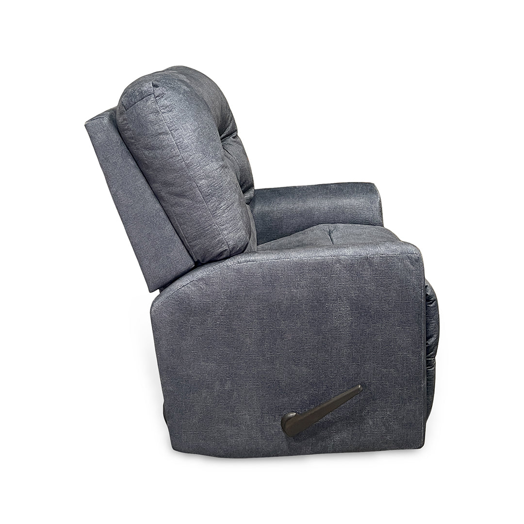 Nika Swivel Glider Recliner from Best Home Furnishings in Gray Polyester, Made in USA - Reclined position