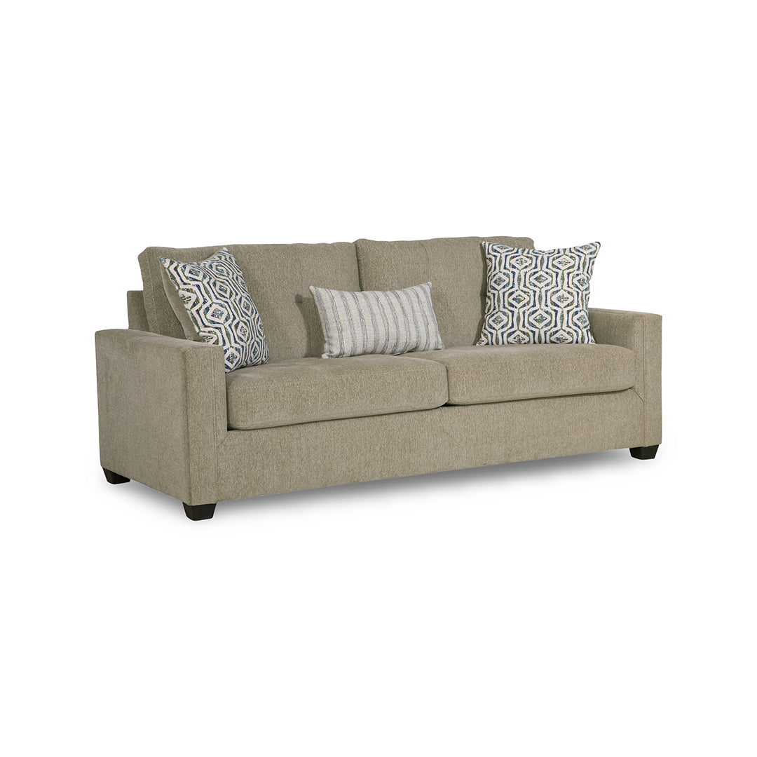 North Sofa and Chair from Washington with Accent Pillows, Reversible Cushions, Made in USA - Green finish
