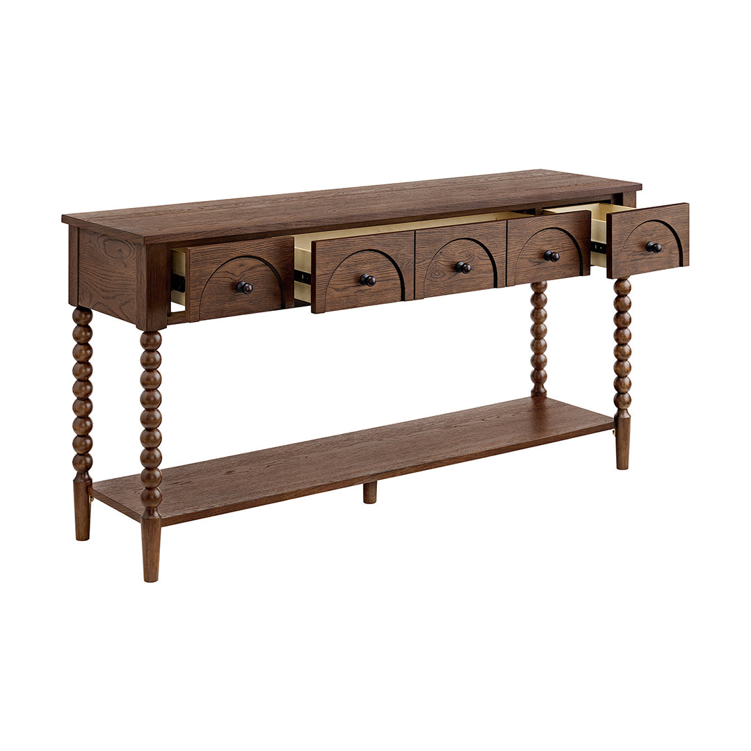 Mabel Sofa Table from Sandberg Furniture in Veneer - Open position