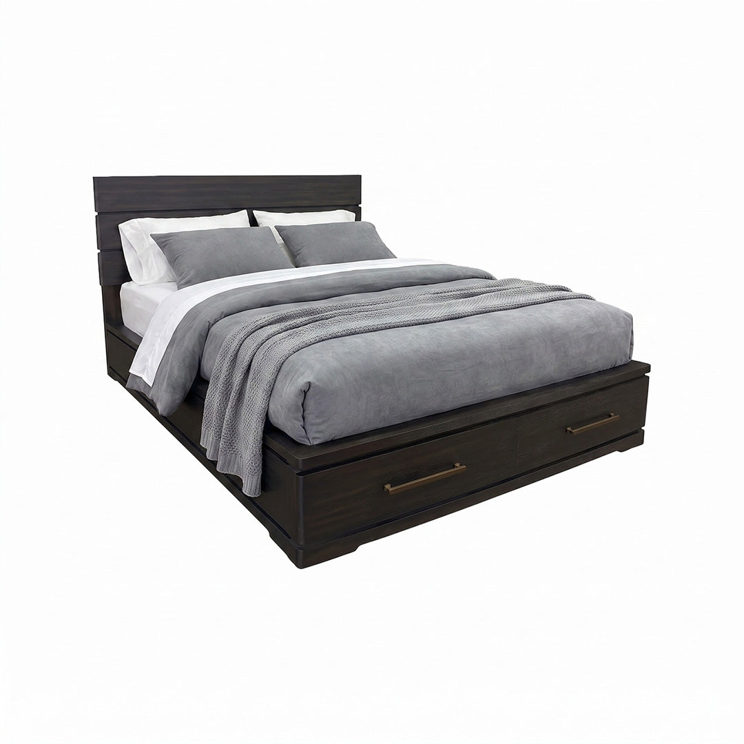 Pacific Heights Storage Bed from Napa Furniture Designs in Queen Black Solid Wood - Additional view 14