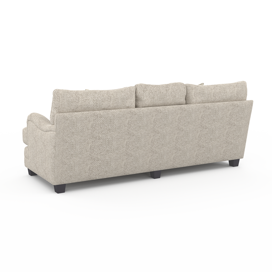 Beige sofa on a white background