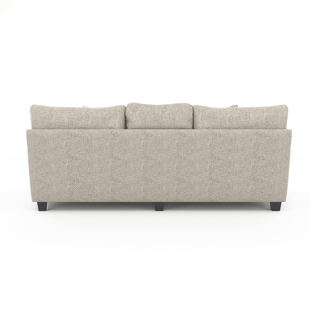Gray sofa on a white background