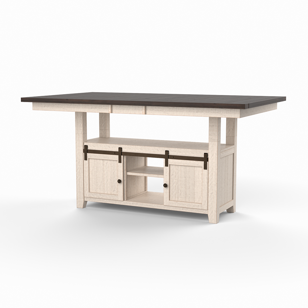 Madison County High-Low Table - White - Furniture Fair
