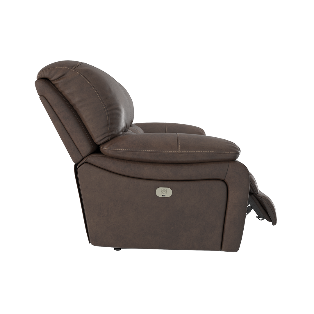 Dylan Leather Power Loveseat with Console