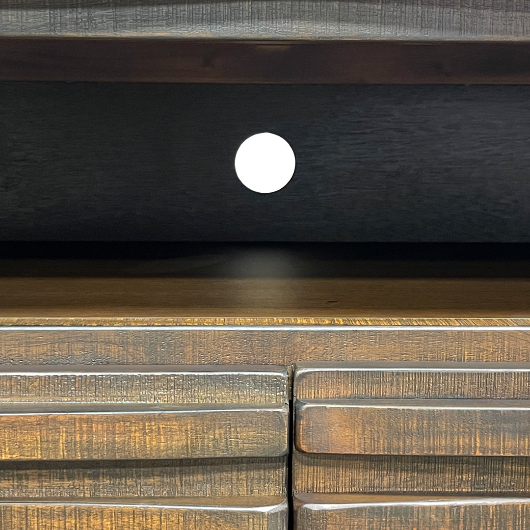 Parker Media Console from Sunny Designs, Inc. in Brown - Console feature