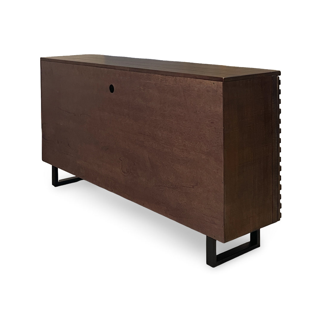 Parker Media Console from Sunny Designs, Inc. in Brown with Wire Management - Console feature