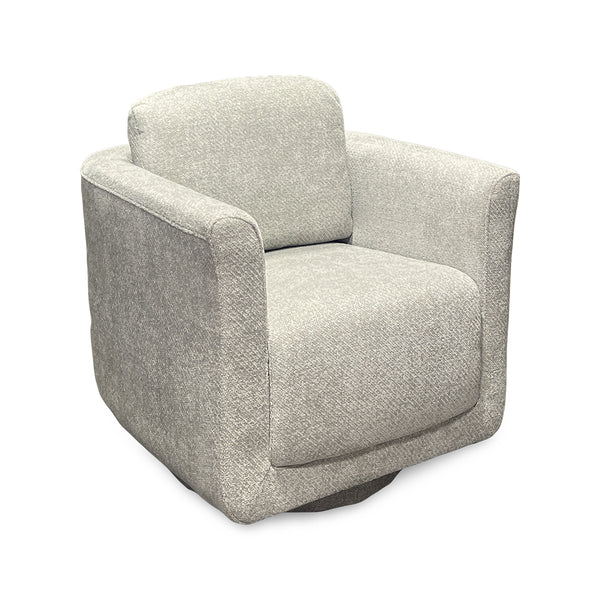 Perry Swivel Chair from Cheers in Gray Polyester with Reversible Cushions, Swivel