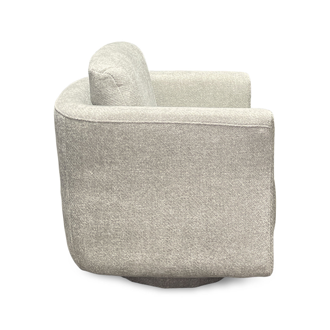 Perry Swivel Chair from Cheers in Gray Polyester with Reversible Cushions, Swivel - Additional view 4