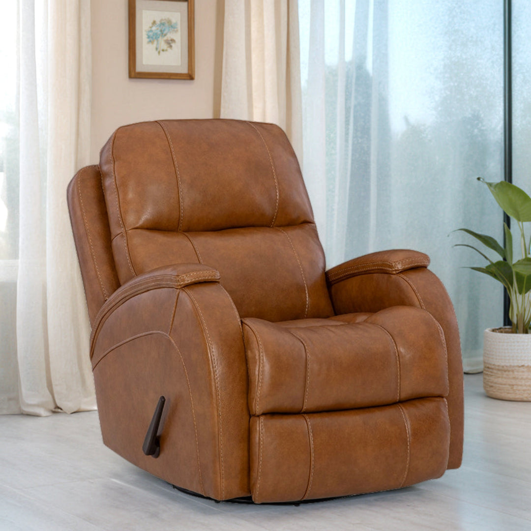 Phantom Leather Swivel Glider Recliner