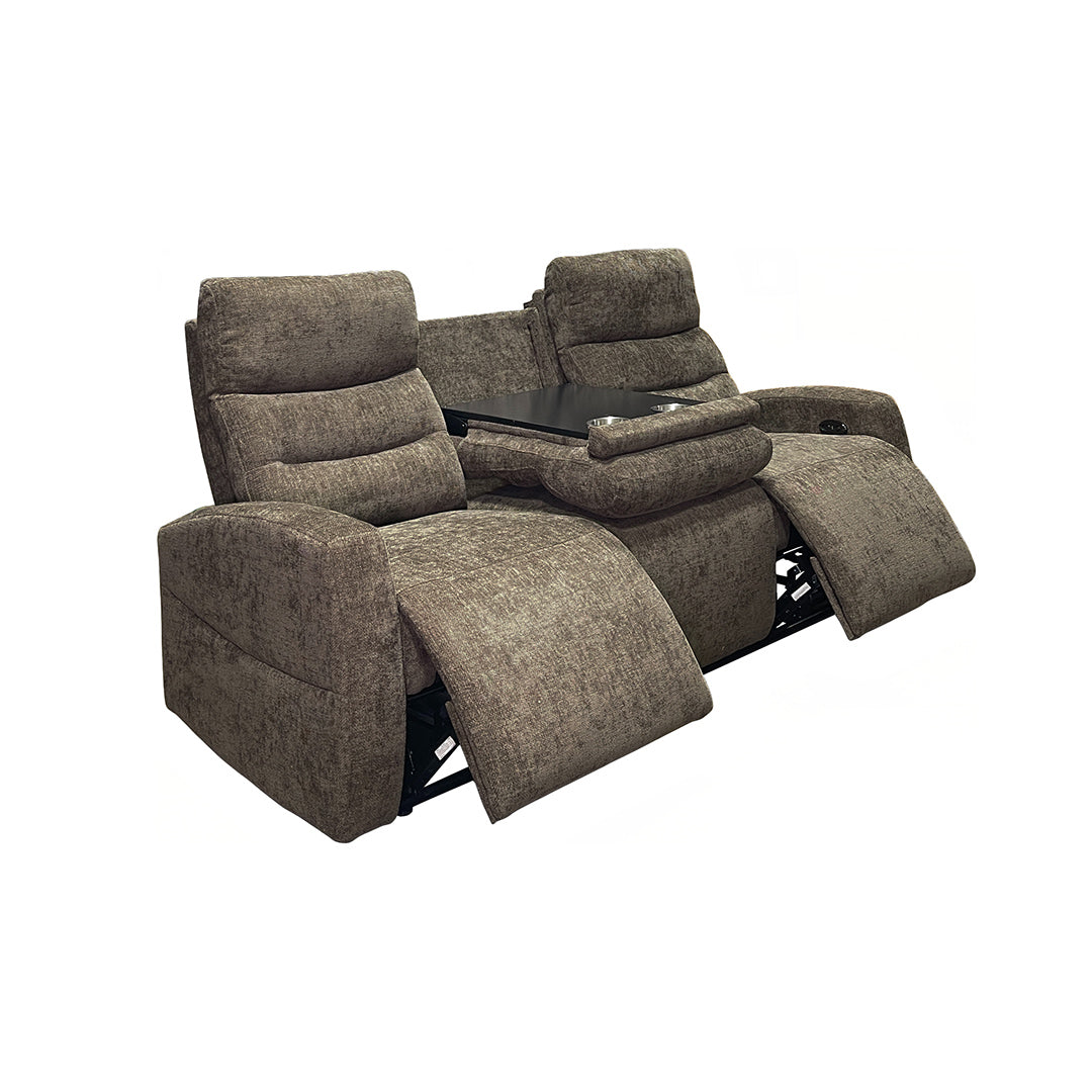 Pontenza Power Reclining Sofa from Washington in Polyester - Reclined position