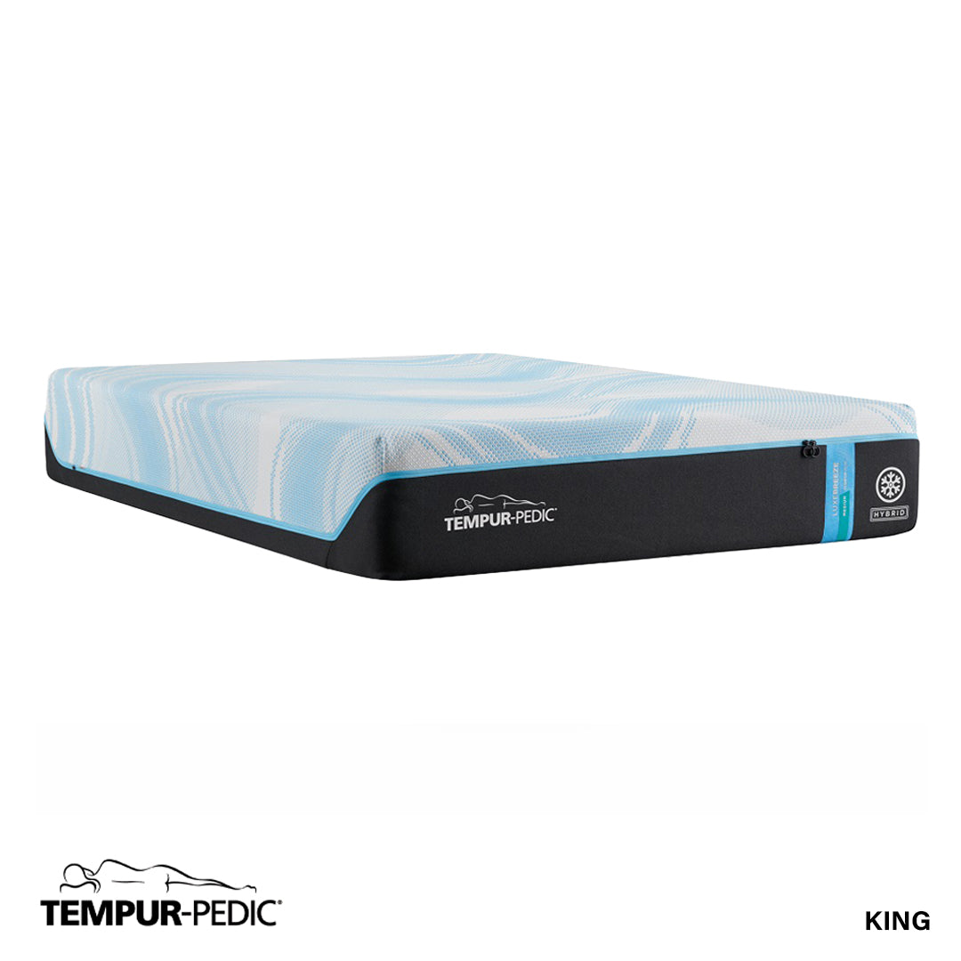 Medium LuxeBreeze® Hybrid 2.0 Mattress from Tempur-Pedic in Queen with Cooling, Made in USA - Detail view