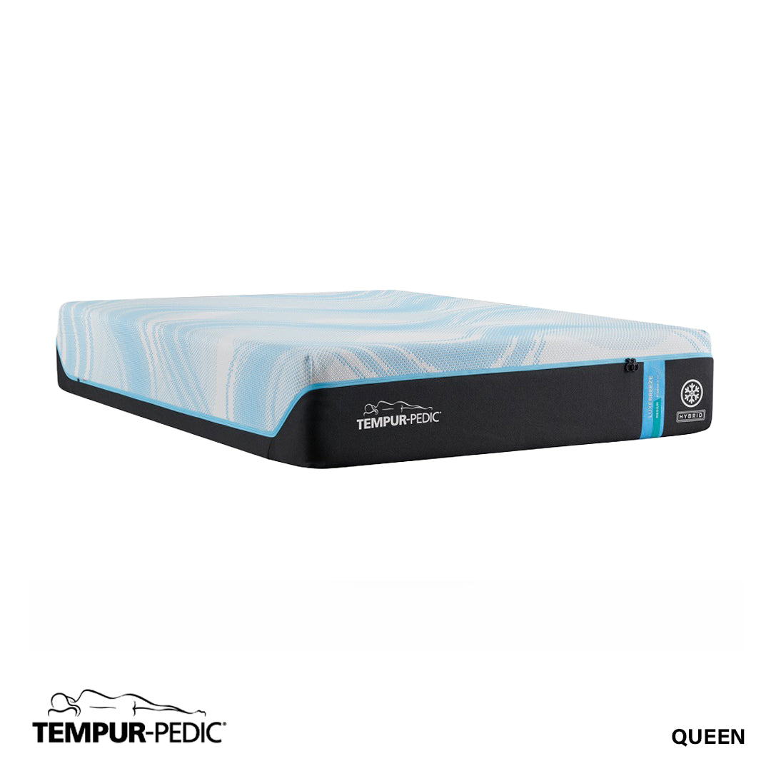 Medium LuxeBreeze® Hybrid 2.0 Mattress from Tempur-Pedic in Queen, Made in USA - Alternate angle