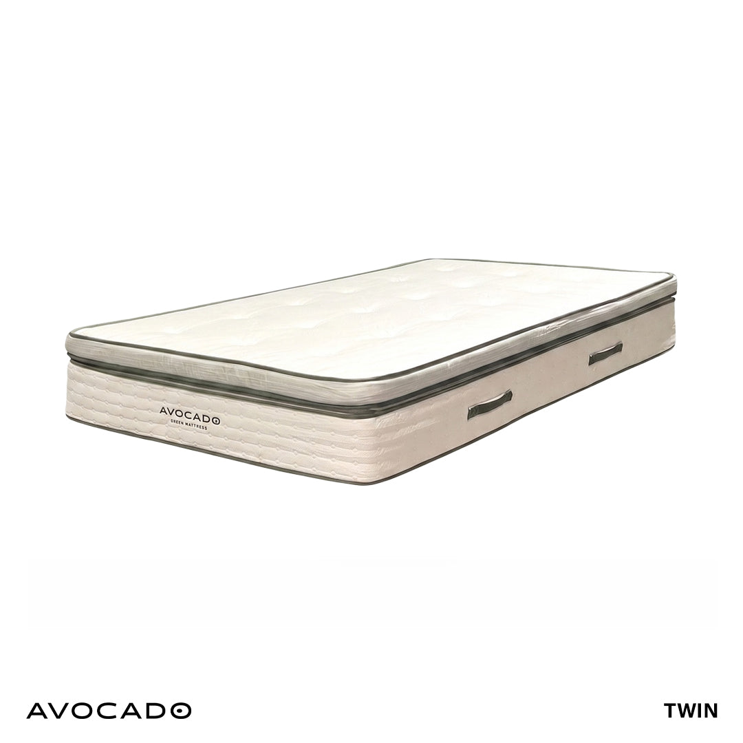 Plush Avocado Boxtop Green Mattress from Avocado Mattress in Queen Cotton / Natural Fiber Blend with Cooling, Made in USA