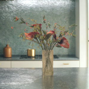 Red Calla Lily in Glass Vase