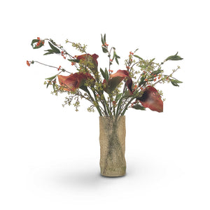 Red Calla Lily in Glass Vase