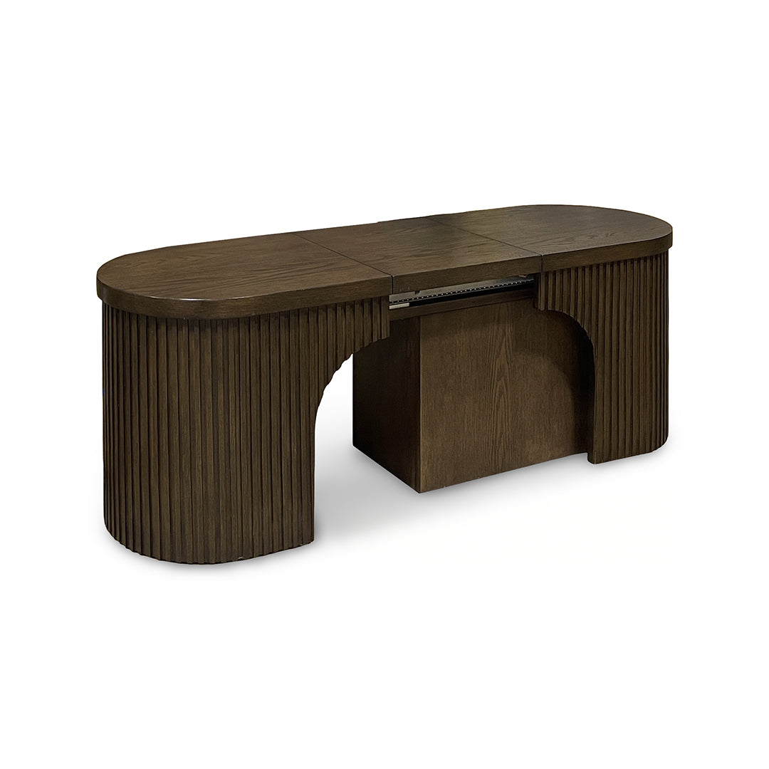 Reeded Flex Expandable Bench from Davis Home in Brown Veneer - Additional view 5