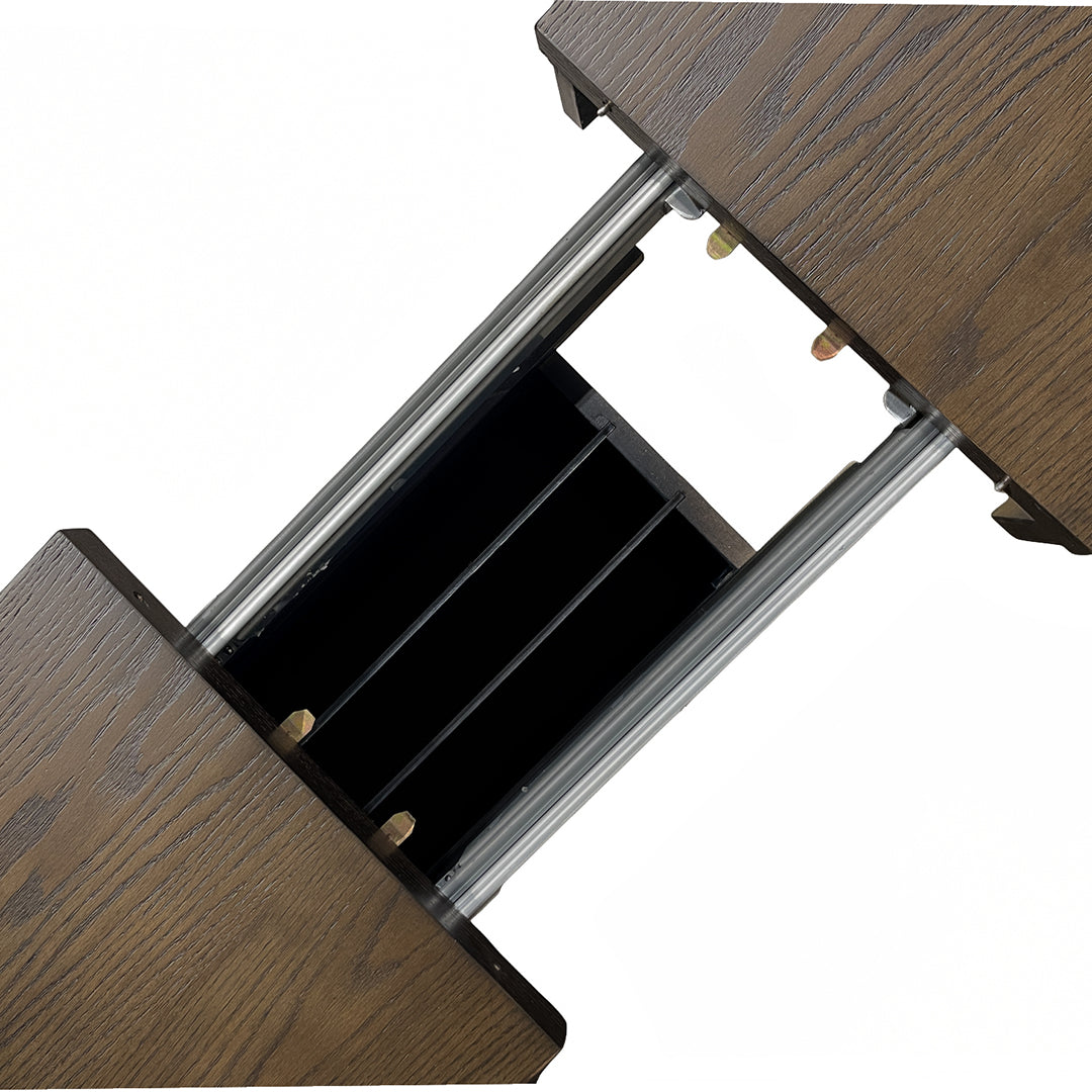 Reeded Flex Expandable Bench from Davis Home in Brown Veneer with Storage, Extension Leaf - Additional view 12
