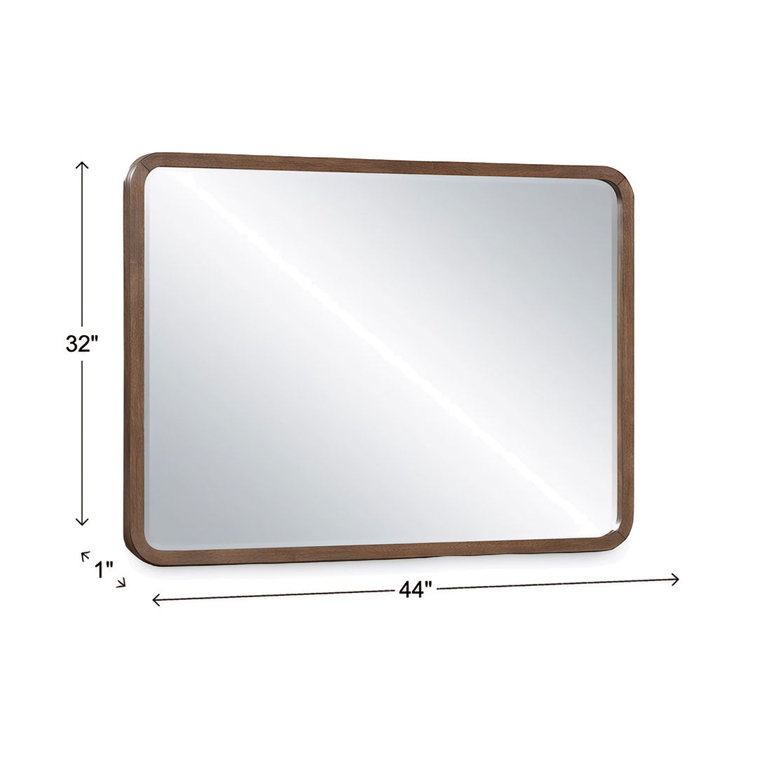 Reeding Dresser with Mirror from Worldwide Designs in Brown with Soft Close - Additional view 6