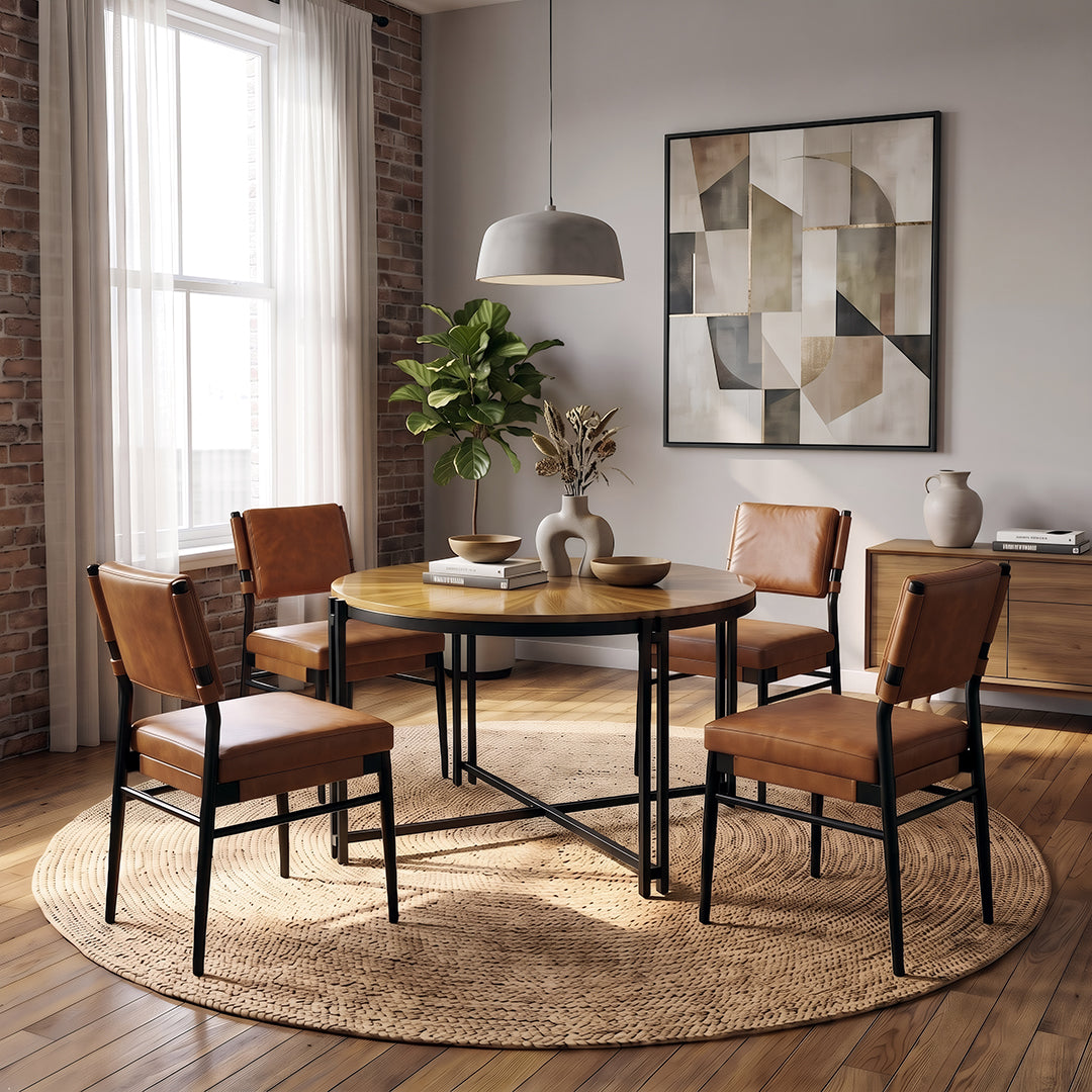 Reflex Dining Set (5pc) from Holland House in Veneer - Brown finish