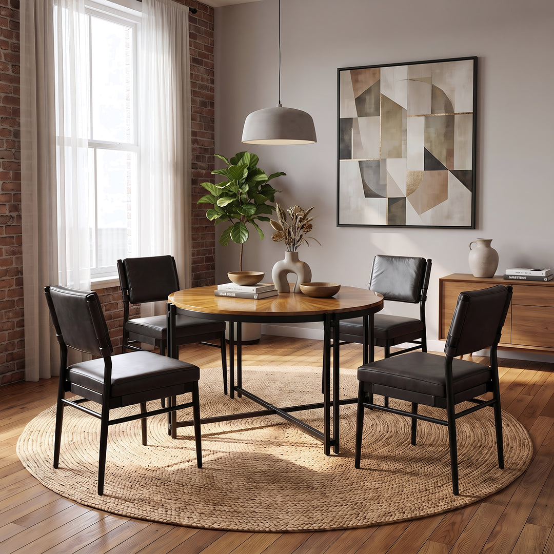 Reflex Dining Set (5pc) from Holland House in Veneer - Gray finish