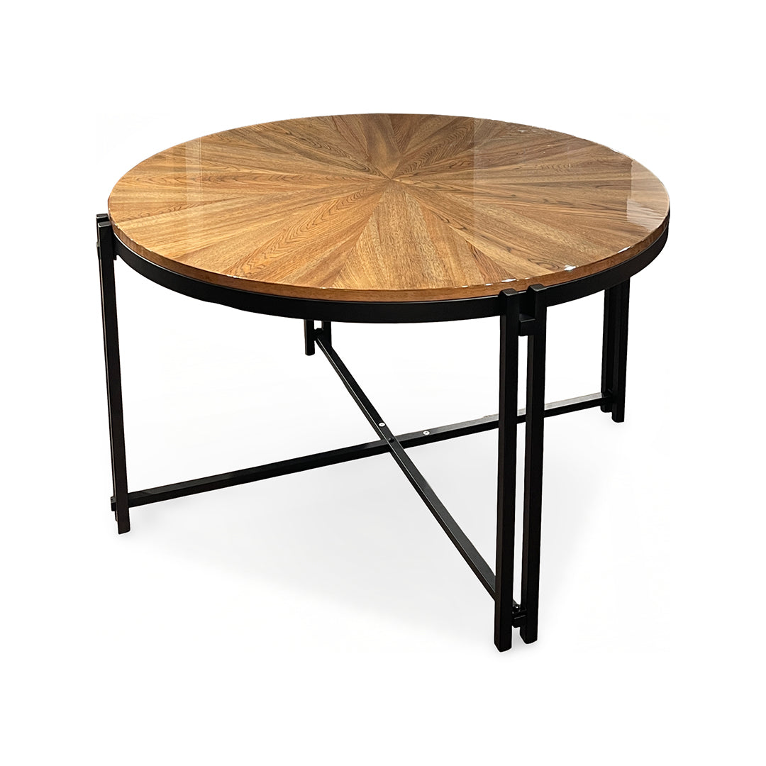 Reflex Round Dining Table (Seats 2-4) from Holland House in Brown Metal - Side view