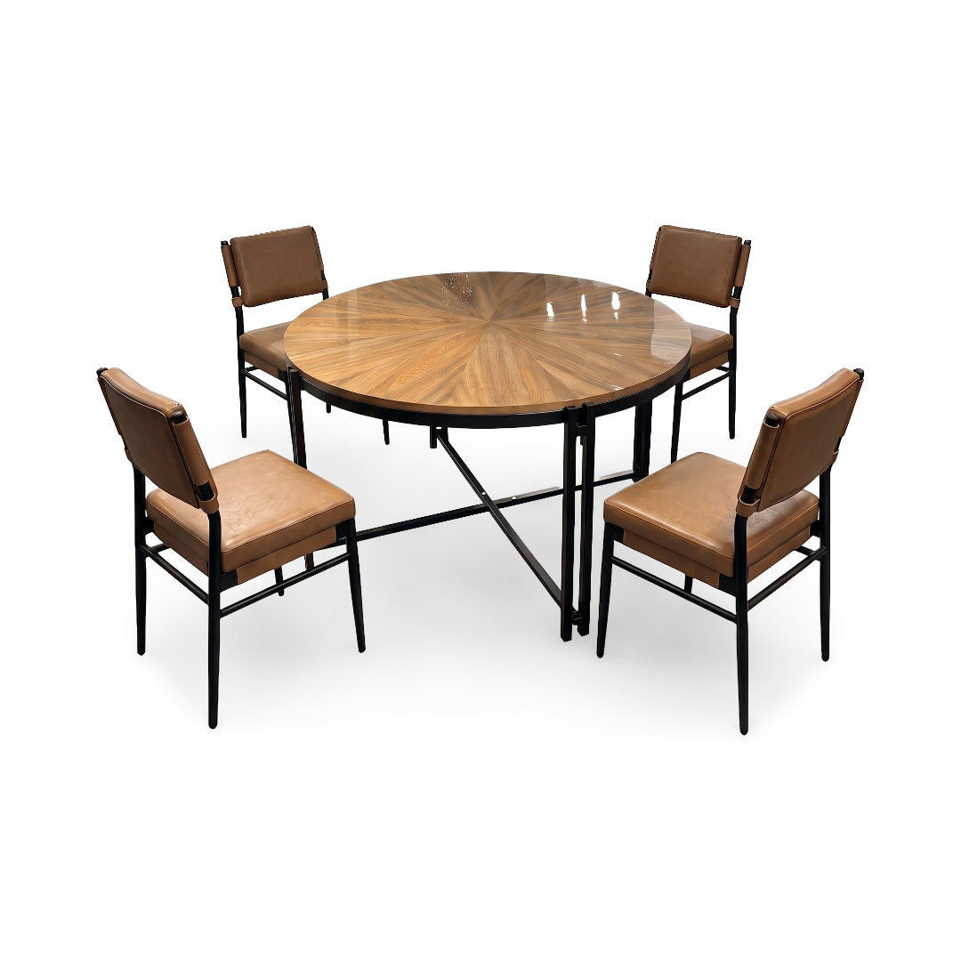Reflex Dining Set (5pc) from Holland House in Veneer - Brown finish
