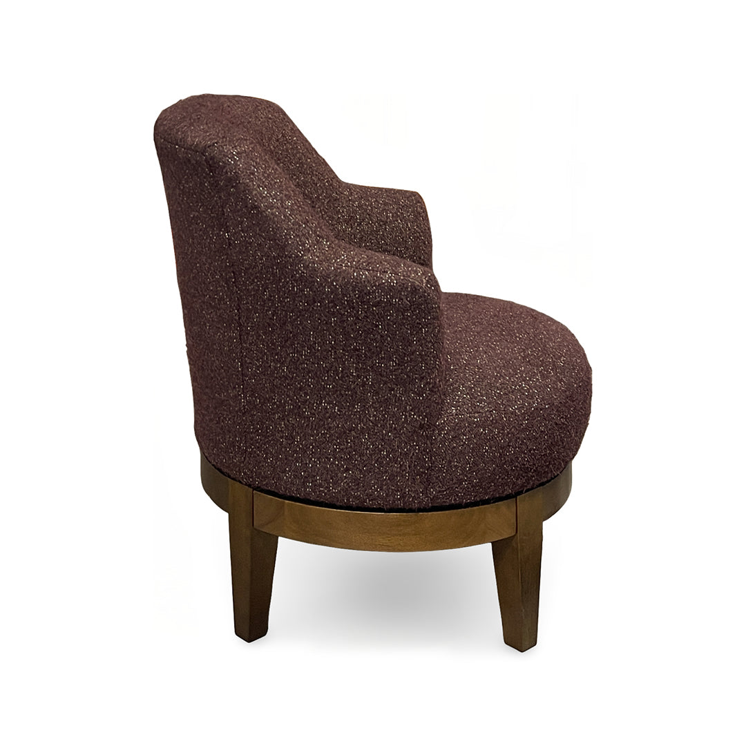 Ronan Swivel Accent Chair from Best Home Furnishings in Purple Polyester with Swivel, Wood Legs, Made in USA - Additional view 4