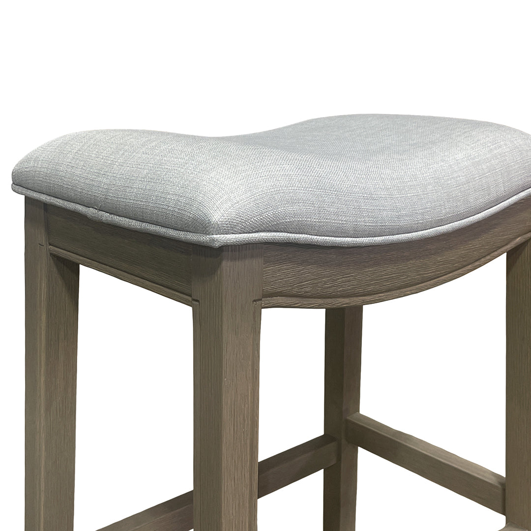 Rylan Upholstered Stool - Gray