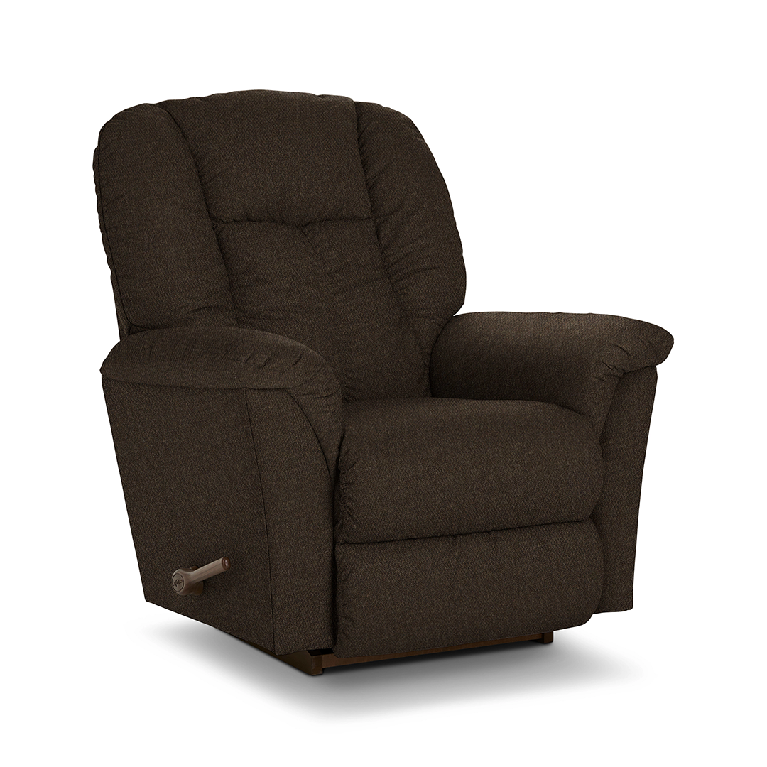 Jasper Rocker Recliner from La-Z-Boy Incorporated in Brown with Manual Recline, Made in USA