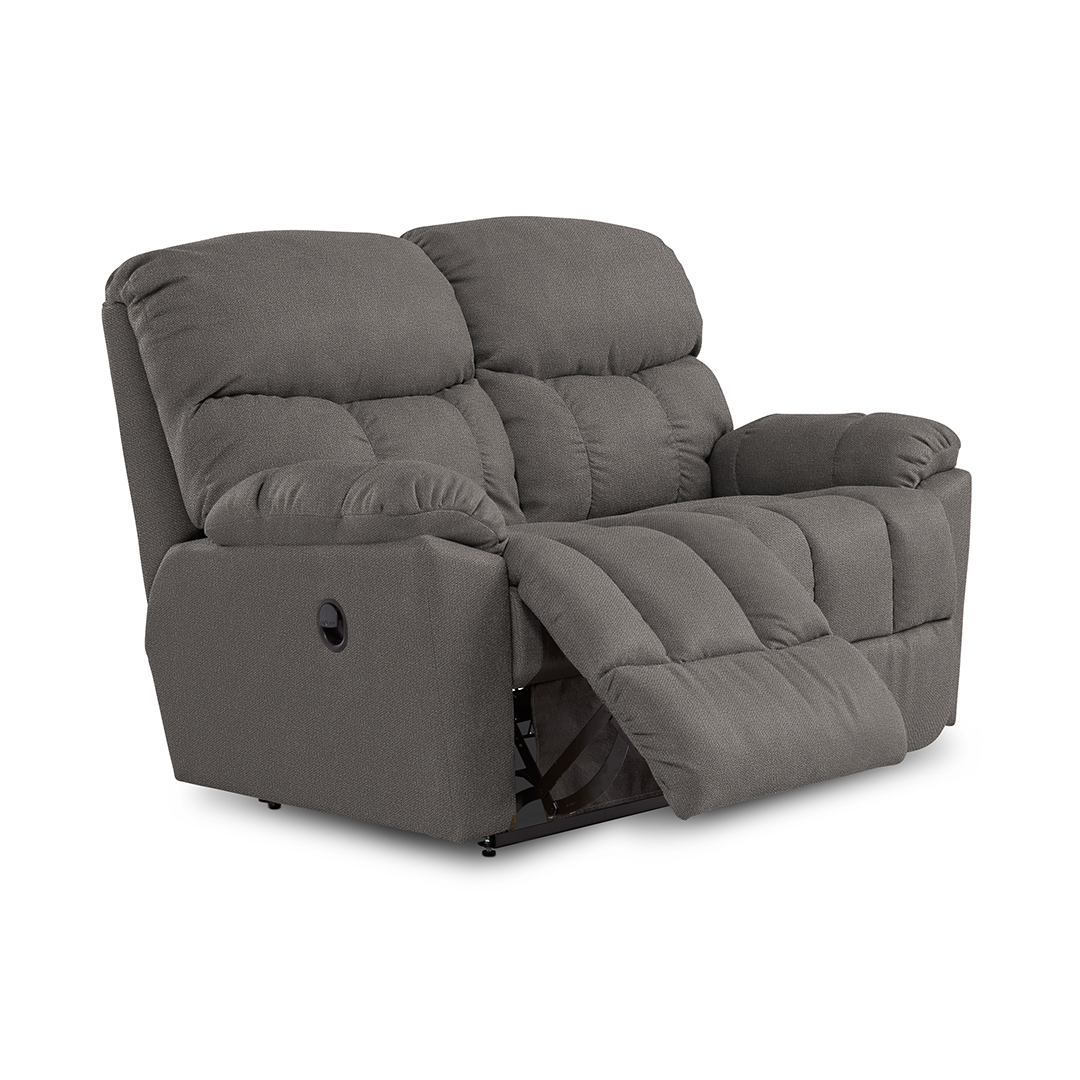 Morrison Reclining Loveseat from La-Z-Boy Incorporated in Gray with Manual Recline, Made in USA