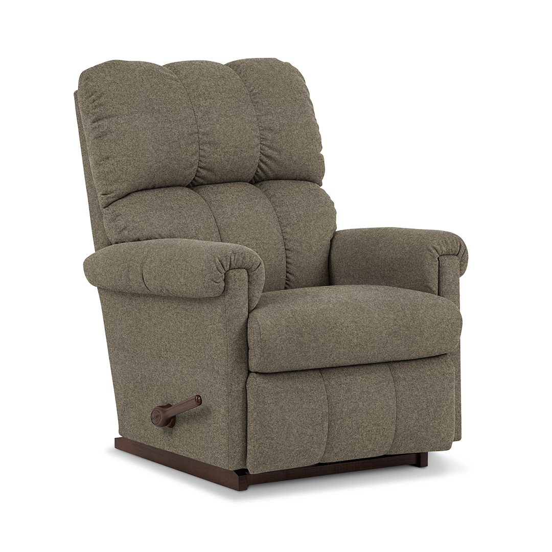 Vail Rocker Recliner from La-Z-Boy Incorporated in Brown with Manual Recline, Made in USA
