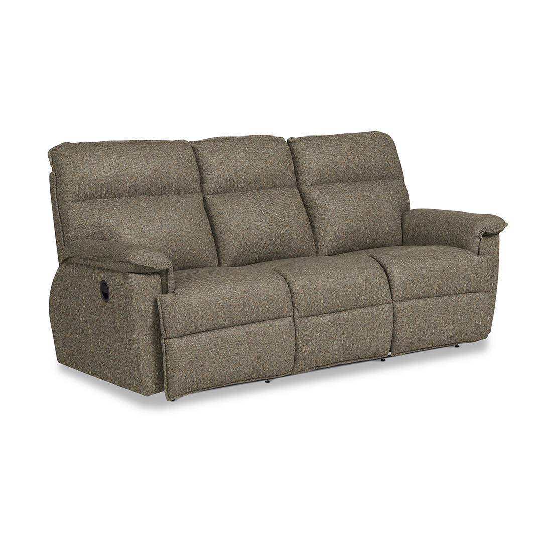 Jay Reclining Sofa from La-Z-Boy Incorporated in Brown with Manual Recline, Made in USA