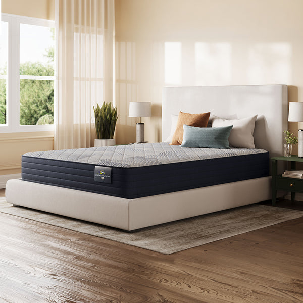 Serta® Ciela Firm Mattress from Furniture Fair in Queen Gel Foam, Made in USA - Angle view