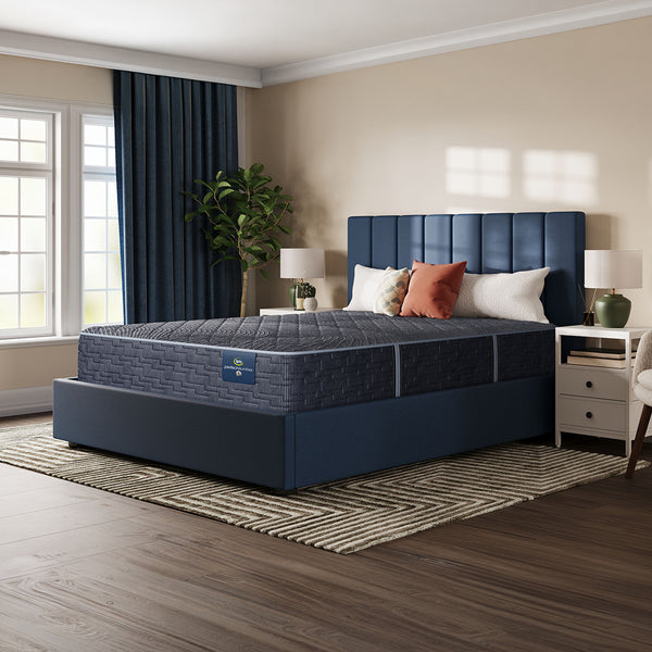 Serta® Feather Grove Extra Firm Mattress from Serta in Queen Gel Foam, Made in USA - Angle view