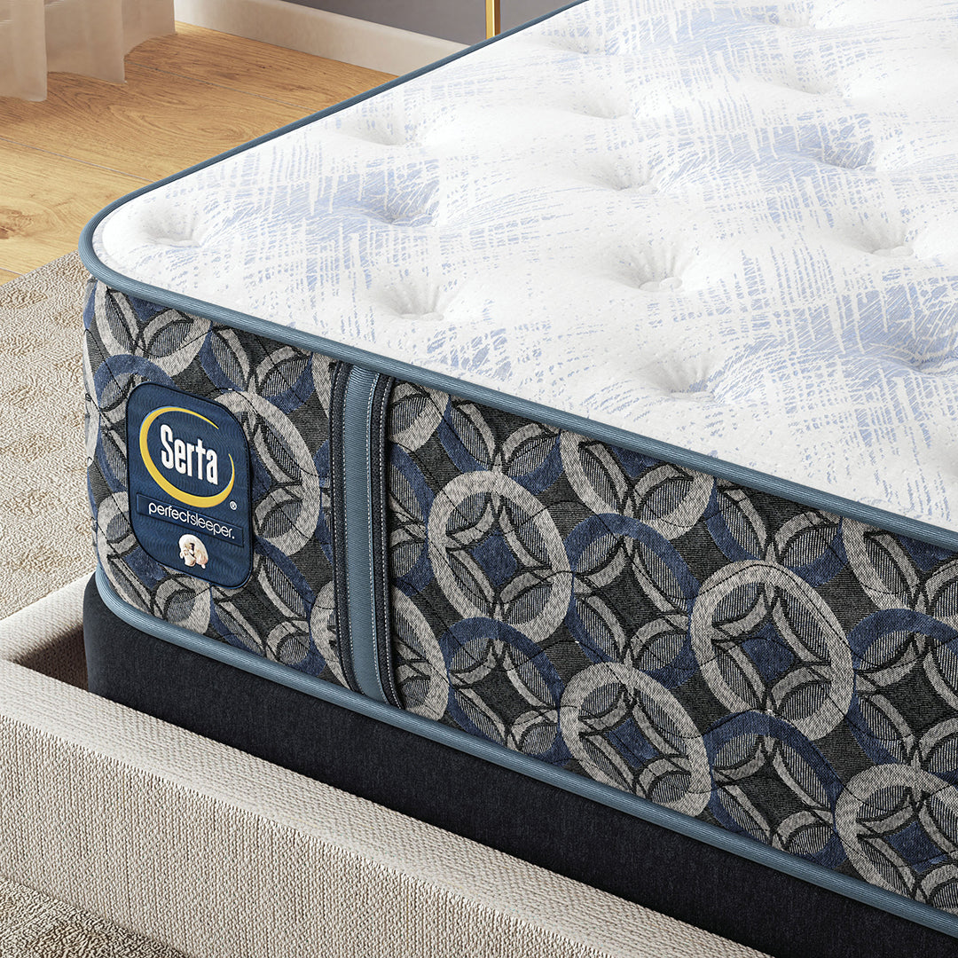 Perfect Sleeper® Cascade Range Medium Mattress from Serta in Queen Memory Foam, Made in USA - Angle view