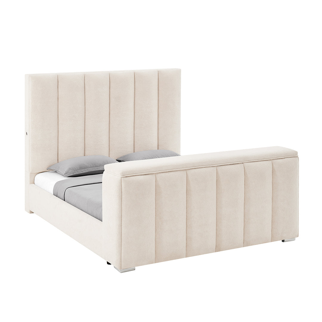 Serenity Upholstered Bed with Speakers