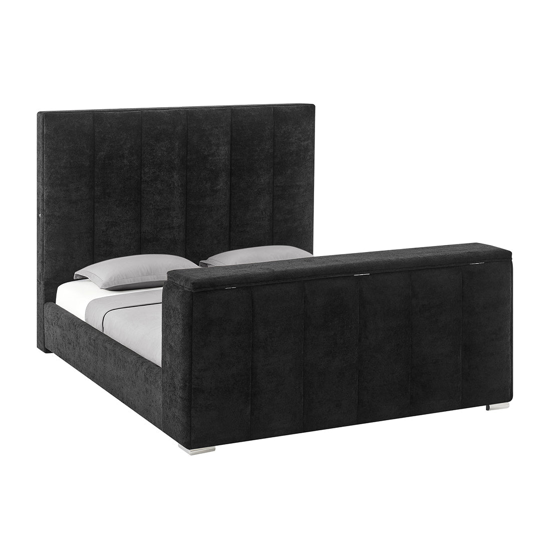 Serenity Upholstered Bed with Speakers